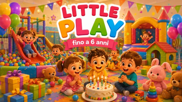 Illustrazione Little Play: festa con giochi nel playground